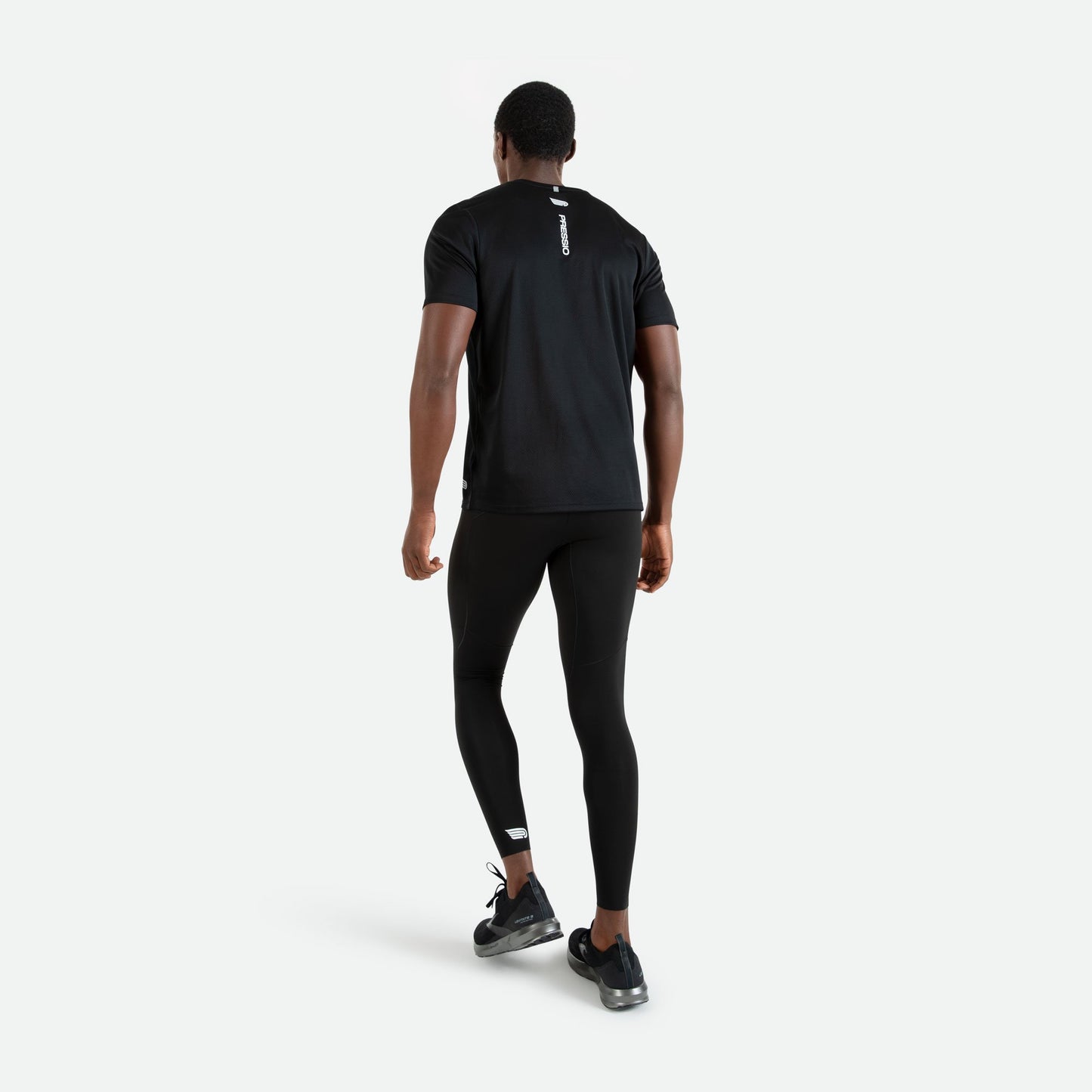 Áo Chạy Bộ Nam Pressio Hapai S/S - Đen (Black)