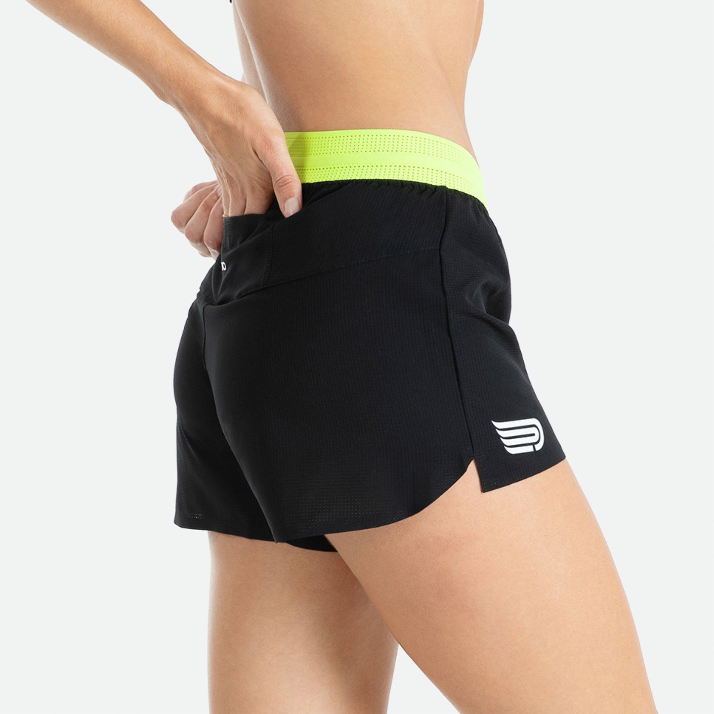 Quần Chạy Bộ Nữ Pressio Arahi 3" Short - Đen (Black)