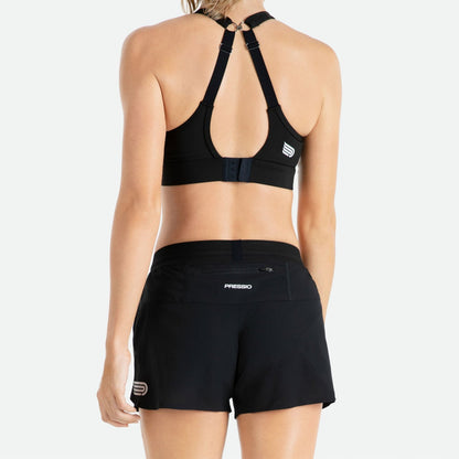 Quần Chạy Bộ Nữ Pressio Arahi 3" Short - Đen (Black)