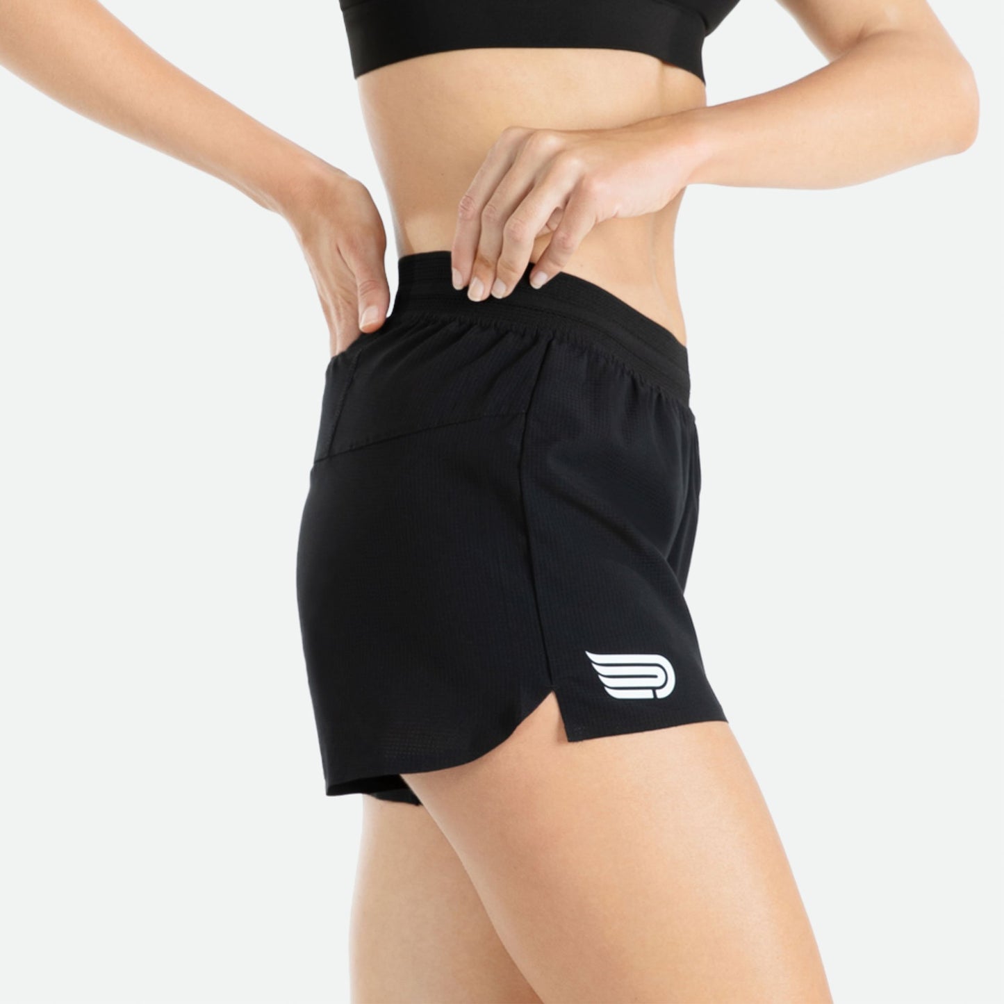 Quần Chạy Bộ Nữ Pressio Arahi 3" Short - Đen (Black)