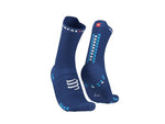 Compressport - Pro racing socks V4 Run High- SODALITE/FLUO BLUE
