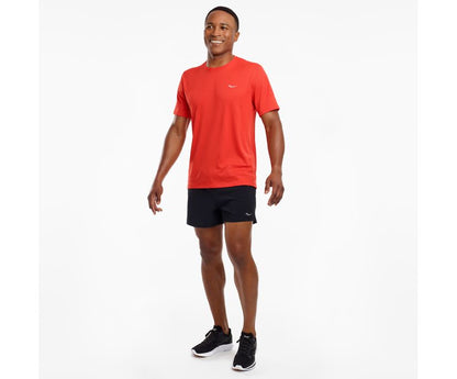 Áo chạy bộ Nam Saucony Stopwatch Short Sleeve - Đỏ