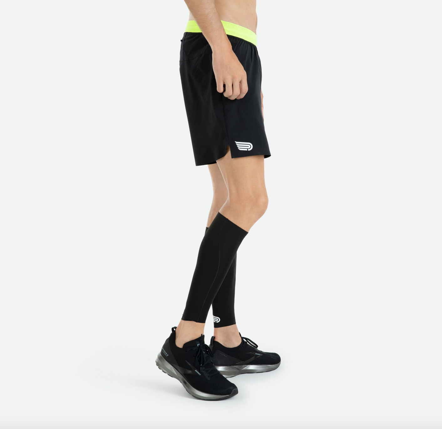 Quần chạy bộ Nam Pressio Ārahi 6.5" Short - Đen/Xanh (Black/Green)