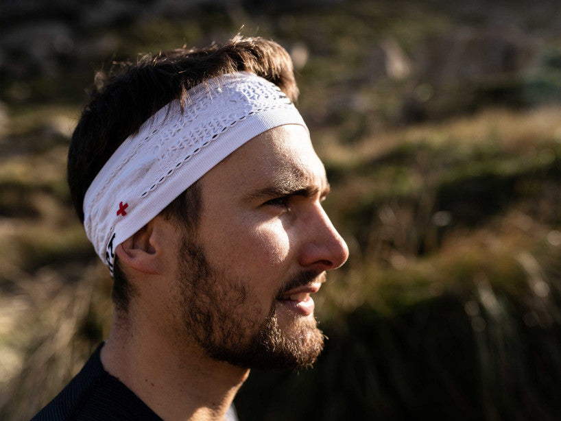 Compressport Unisex's Thin Headband On/Off Uniq Size - White