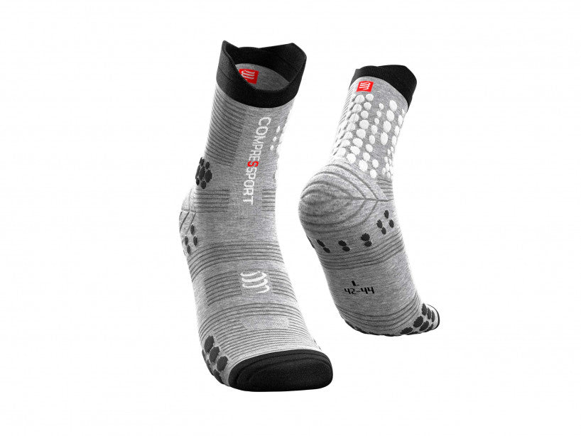 Compressport Unisex Pro Racing Socks v3.0 Trail Grey Melange - TSHV3-101
