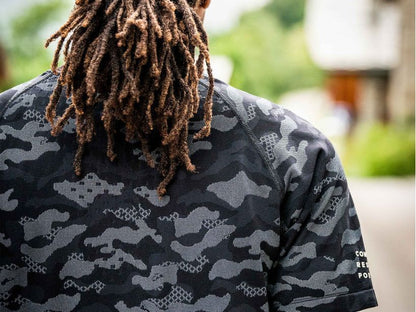 Áo chạy bộ Nam Compressport Training SS Tshirt - Camo Black