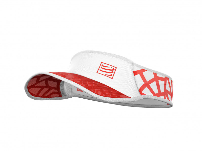 Mũ Compressport Spiderweb Ultralight Visor - Đỏ (White/Red)