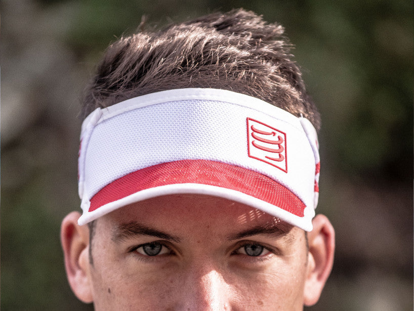 Mũ Compressport Spiderweb Ultralight Visor - Đỏ (White/Red)