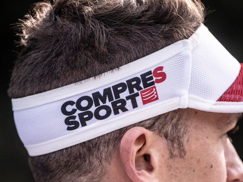 Mũ Compressport Spiderweb Ultralight Visor - Đỏ (White/Red)