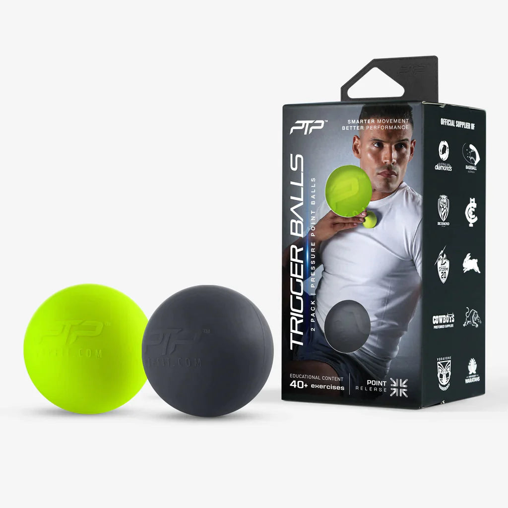 Bộ Bóng Massage PTP Trigger Balls Combo (4.4cm) - Đen/Xanh Lime