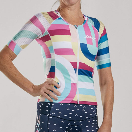 Áo Ba môn Nữ Zoot Custom Tri Aero Jersey - Riviera