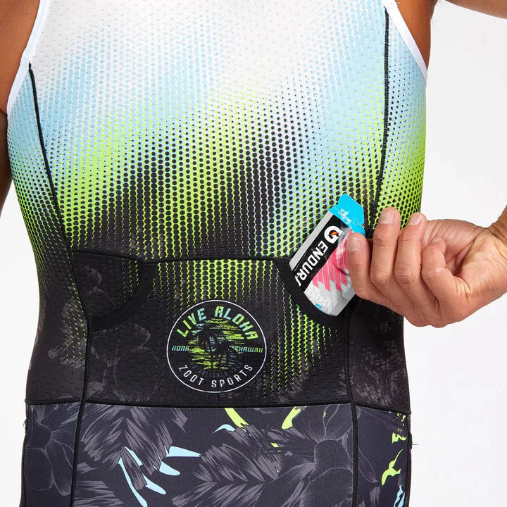 ZOOT Men's LTD Tri SLVS FZ Racesuit - LIVE ALOHA